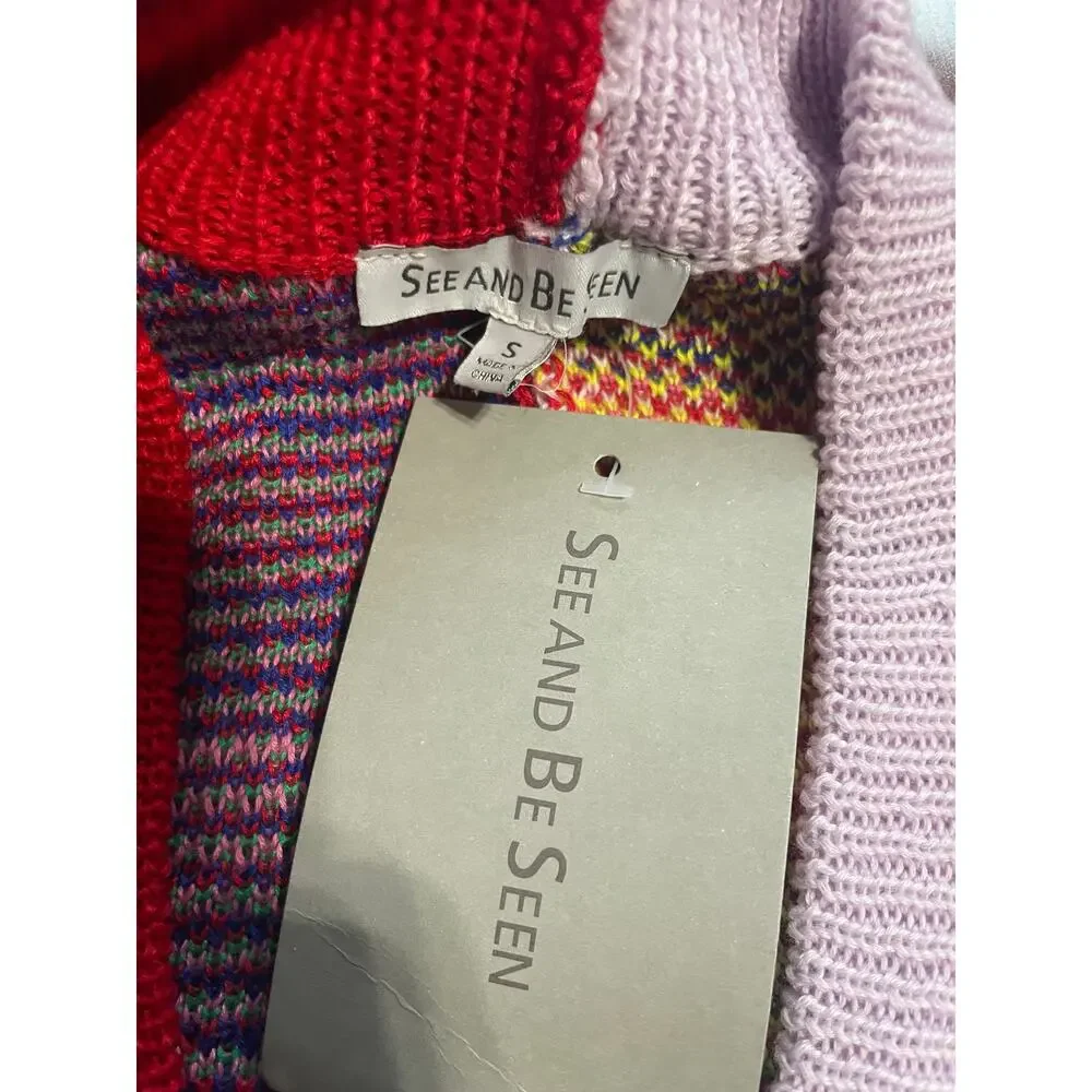 NWT SEE and BE SEEN Multi Colored Animal Print Size SM